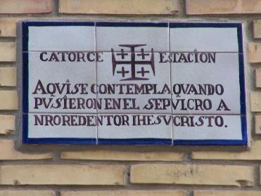 Placa de la 14 estacin 